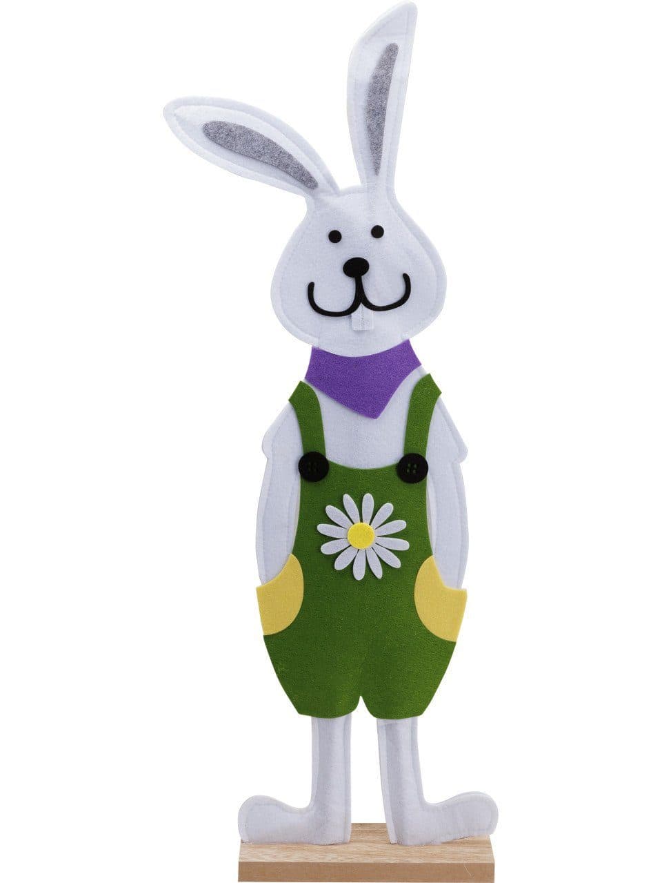 TrendLine Deko Osterhase Filz Weiß Grün