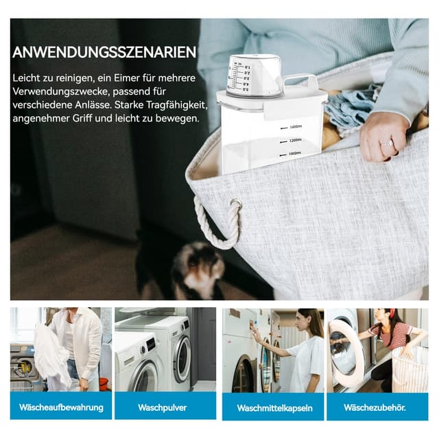 BlingBin Spülmittel-Aufbewahrungsbox mit Messbecher