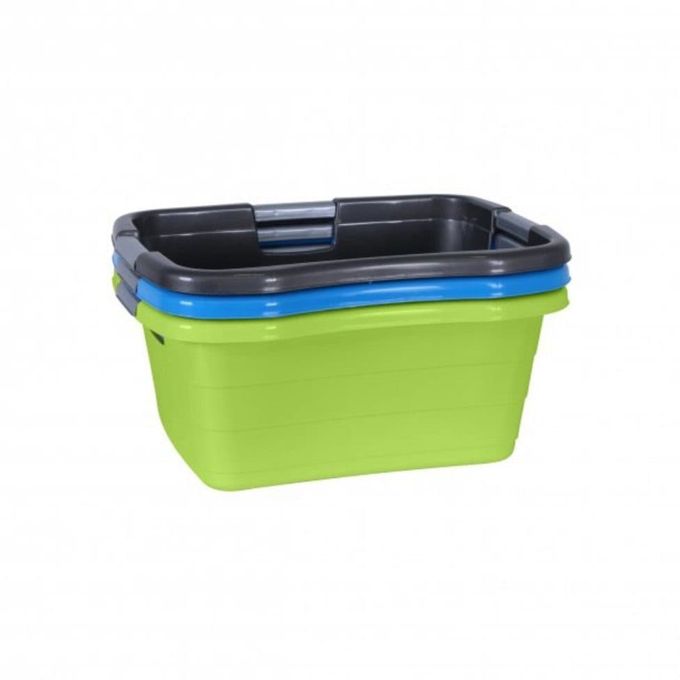 axentia Wäschewanne Ergonomic 25l Kunststoff Anthrazit/Grün/Blau