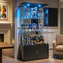 Simurq Glasvitrine Standvitrine mit LED-Beleuchtung und abschließbarer Tür Bild 2