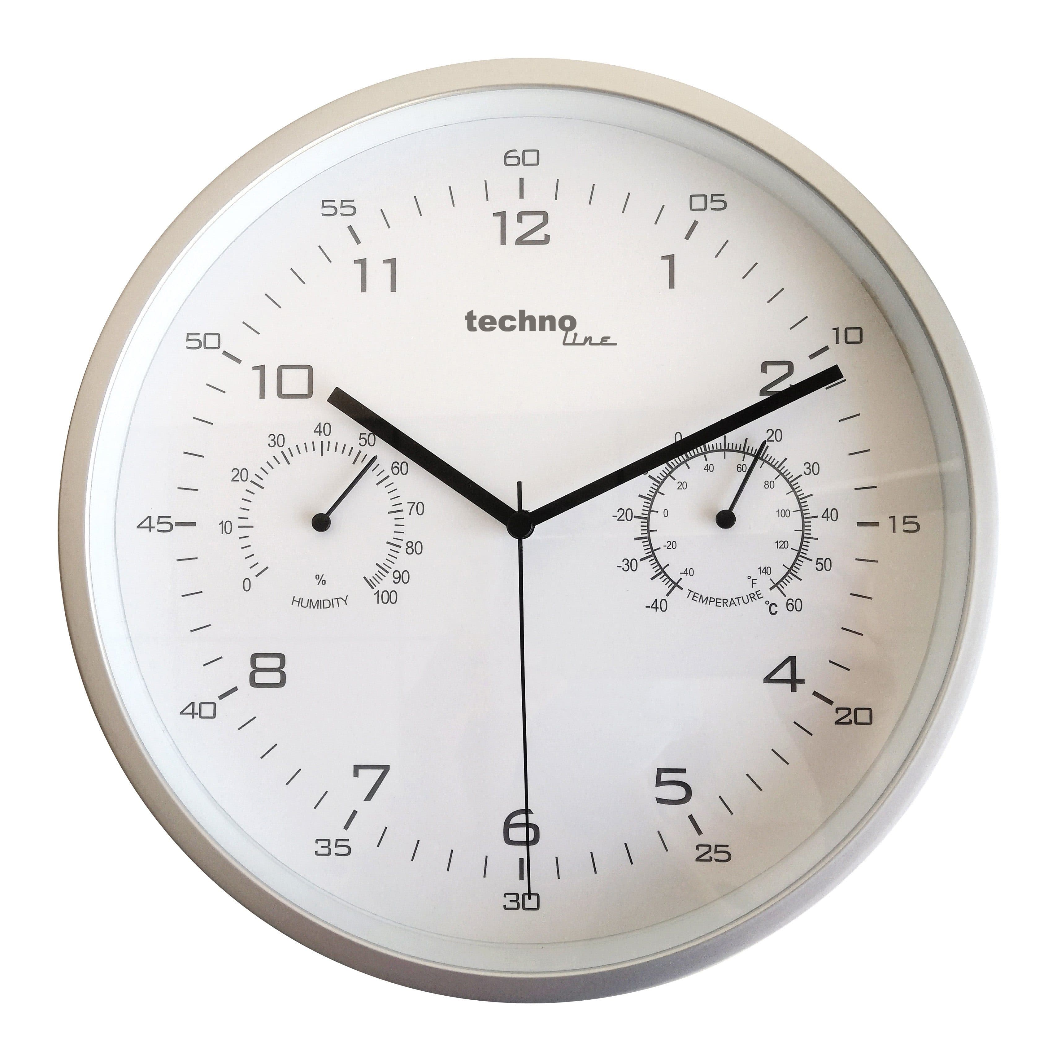 technoline Wanduhr WT 653 mit Temperatur- und Luftfeuchteanzeige