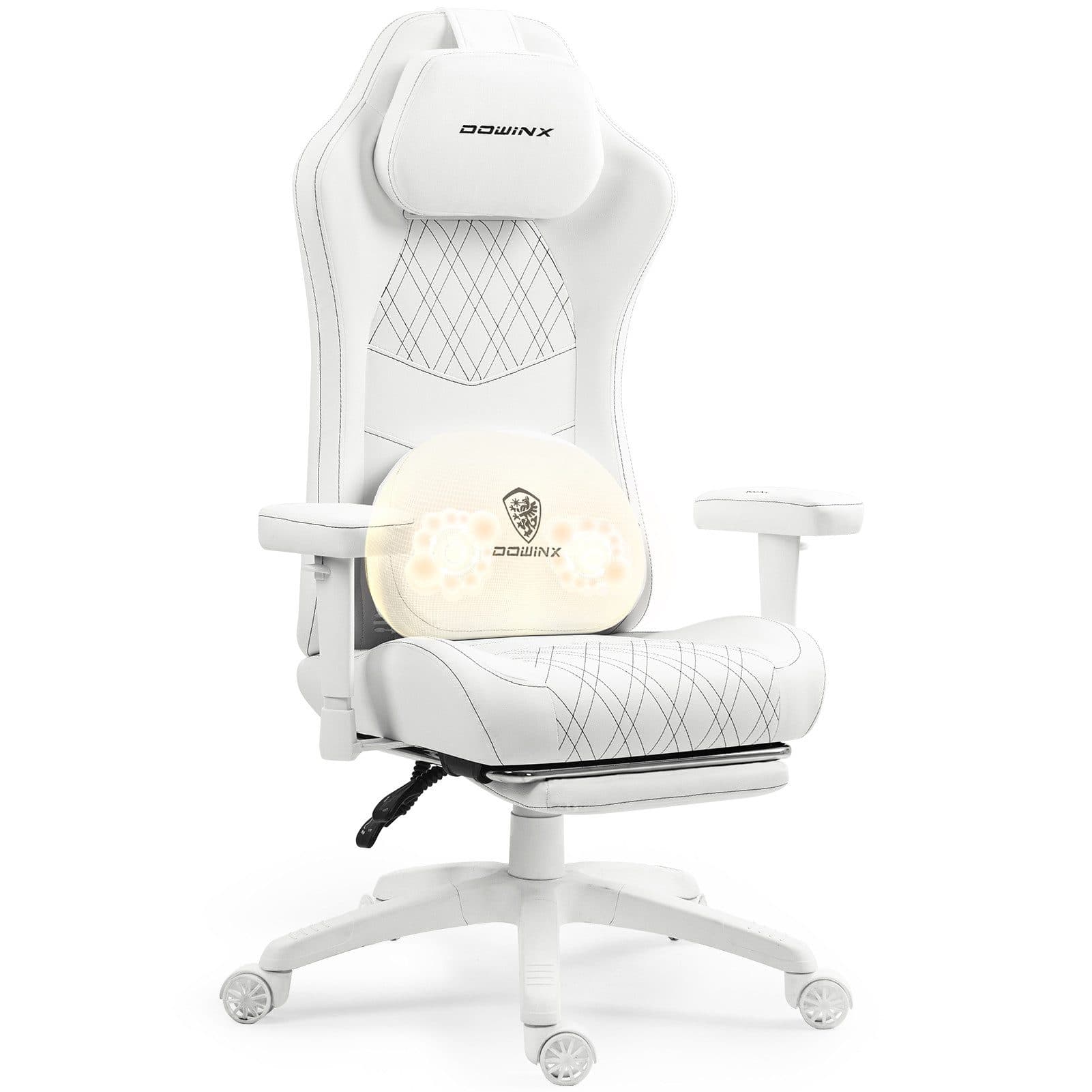Dowinx Gaming-Stuhl Weiß mit Massagefunktion und Wärmefunktion - Bild 2
