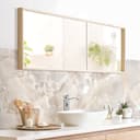 Bilderdepot24 Badrückwand Beige Selbstklebend Hartfolie Onyx Marmor Bild 2