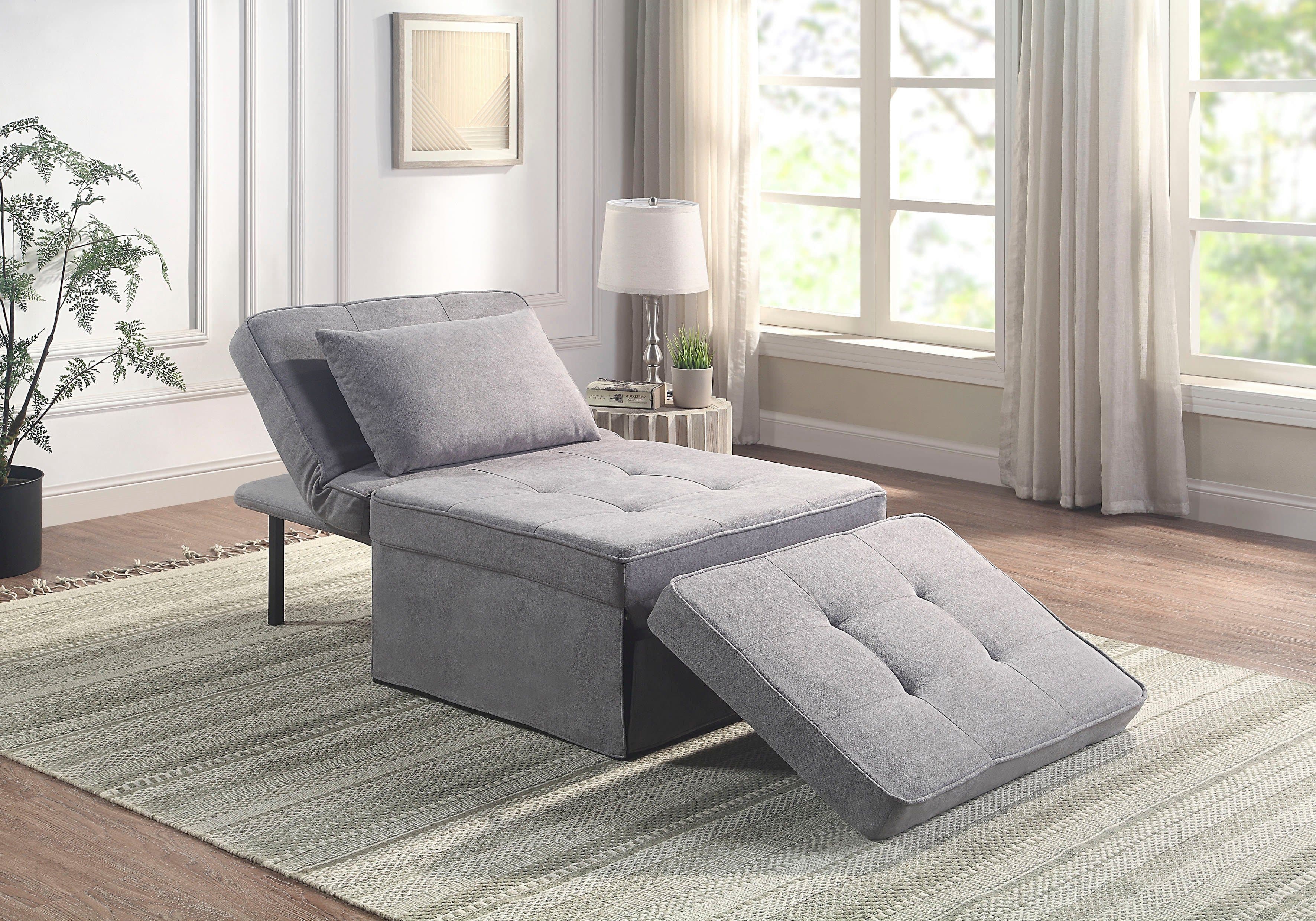 ATLANTIC HOME COLLECTION Schlafsofa Finn Grau mit Verstellbarer Rückenlehne - Bild 2