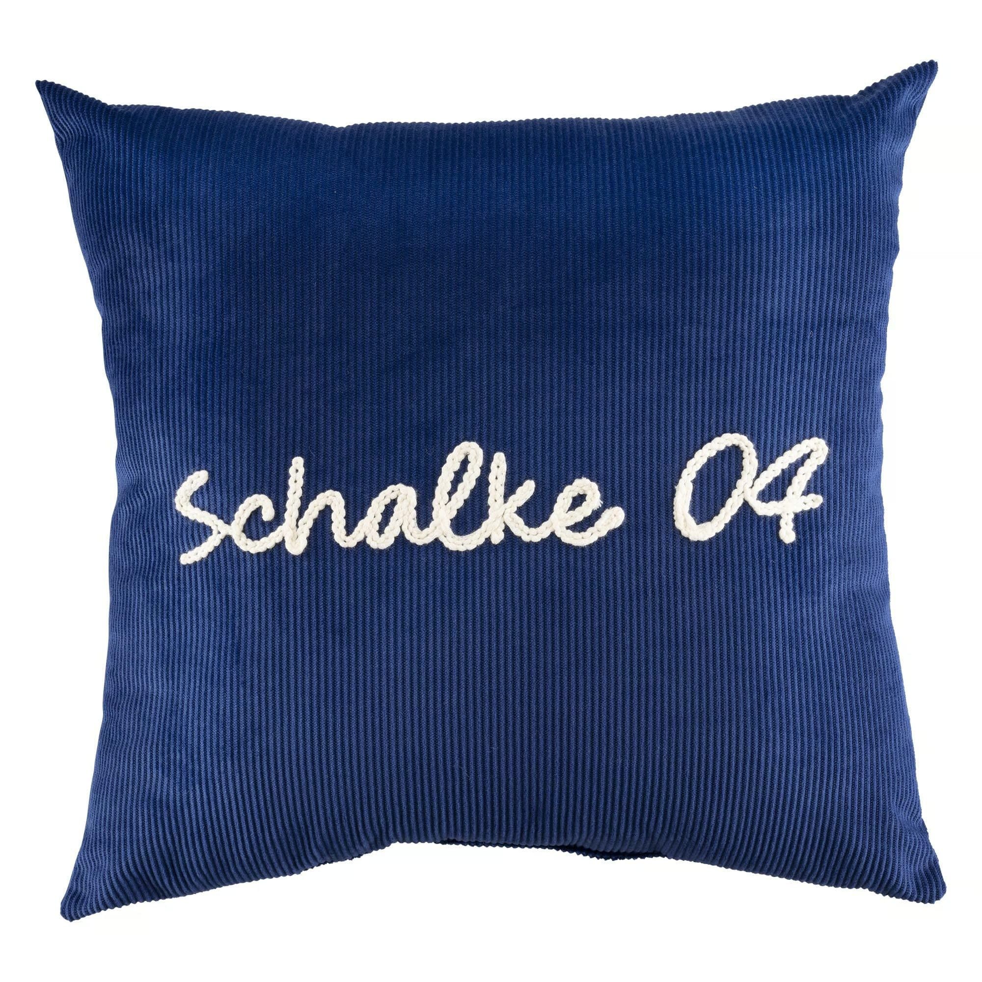 FC Schalke 04 Dekokissen Kissen Kordel Navy Weiß - Bild 2