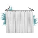 Erica Duschvorhangstange Grau U-Form 85x95x85 cm Rostfrei Bild 2