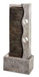 Dehner Gartenbrunnen Eclipse mit LED Polyresin Grau Bild 2
