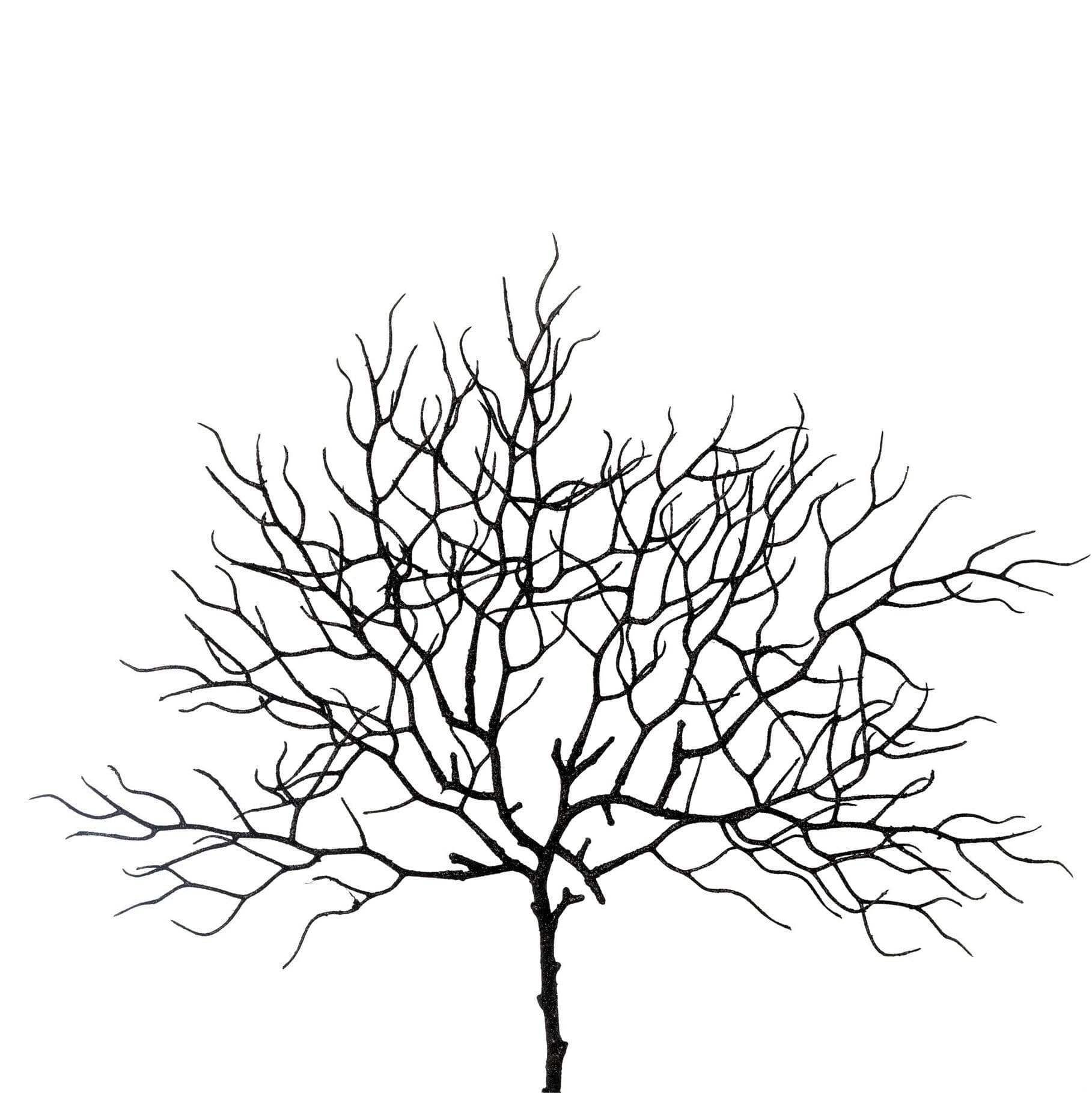 Kunstzweig Künstlicher Korallenzweig 44cm Schwarz Gasper