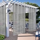 Jibenhome Outdoorvorhang Transparent mit Ösen Spritzwassergeschützt Bild 2