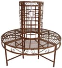Garden Pleasure Baumbank Metall Dunkelbraun 5-Sitzer Bild 2