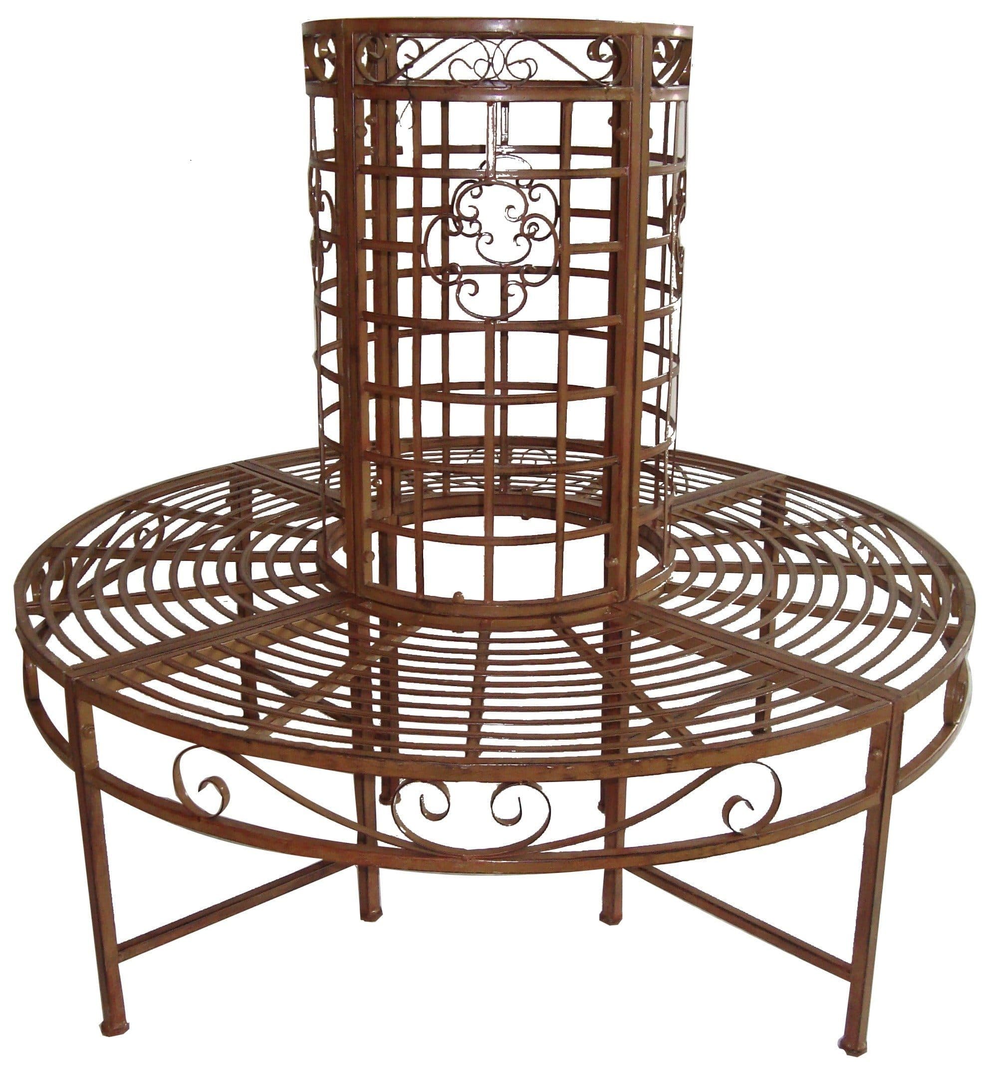 Garden Pleasure Baumbank Metall Dunkelbraun 5-Sitzer - Bild 2