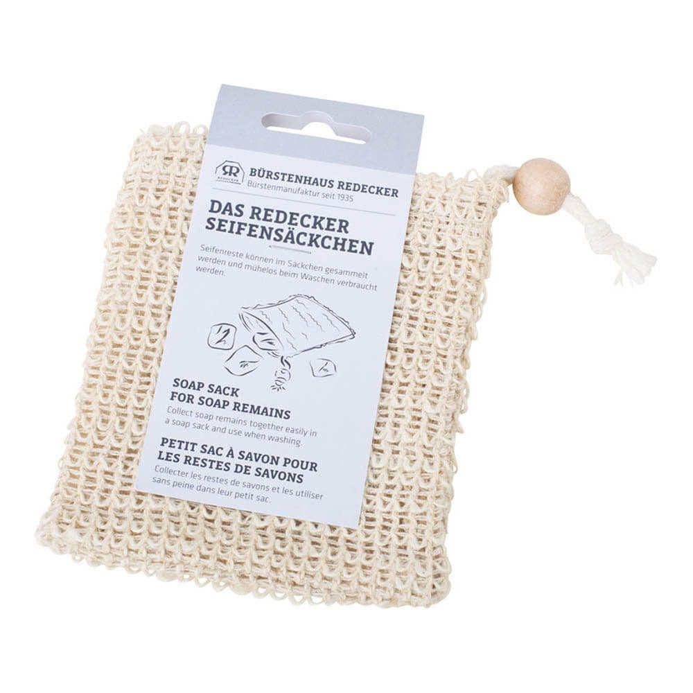 Bürstenhaus Redecker Seifensäckchen Beige/Weiß Sisal