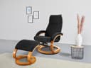 Home Affaire Relaxsessel Paris mit Hocker Schwarz Leder/Kunstleder Bild 2