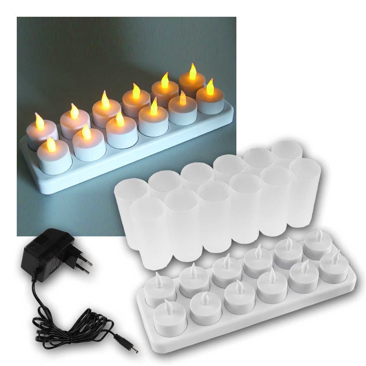 ChiliTec LED-Teelichter 12er Set Weiß mit Windschutz - Bild 2