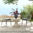 Outsunny Gartentisch Couchtisch mit UV-Schutz Rattan Braun Bild 2