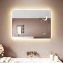 SONNI Badspiegel mit LED Beleuchtung, Antibeschlag, Ladesteckdose Bild 2