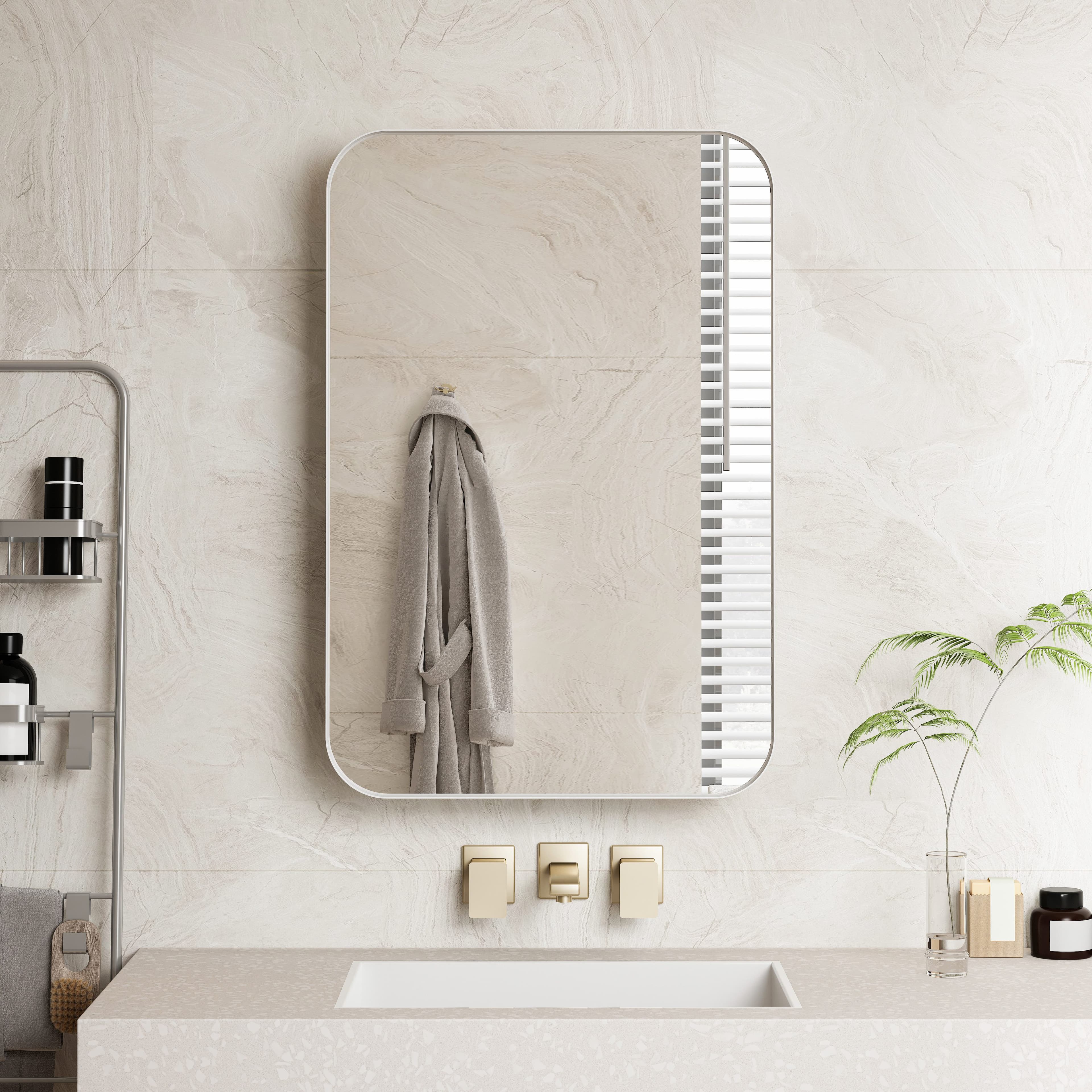 Celya Spiegelschrank Moderner Wand-Badezimmerschrank Weiß - Bild 2
