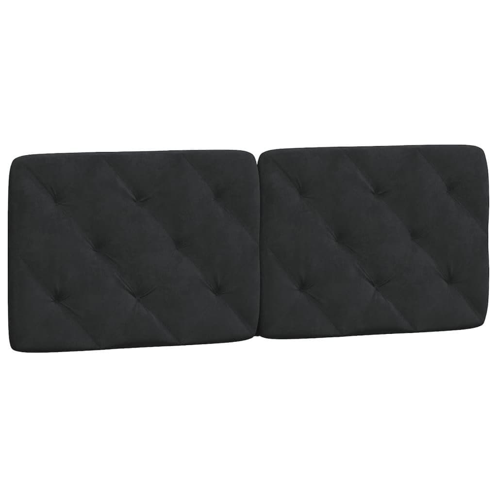 vidaXL Bett Kopfteil-Kissen Schwarz Samt 140 cm - Bild 2