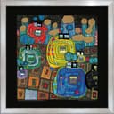 artissimo Hundertwasser Bild mit Rahmen 53x53cm Bild 2