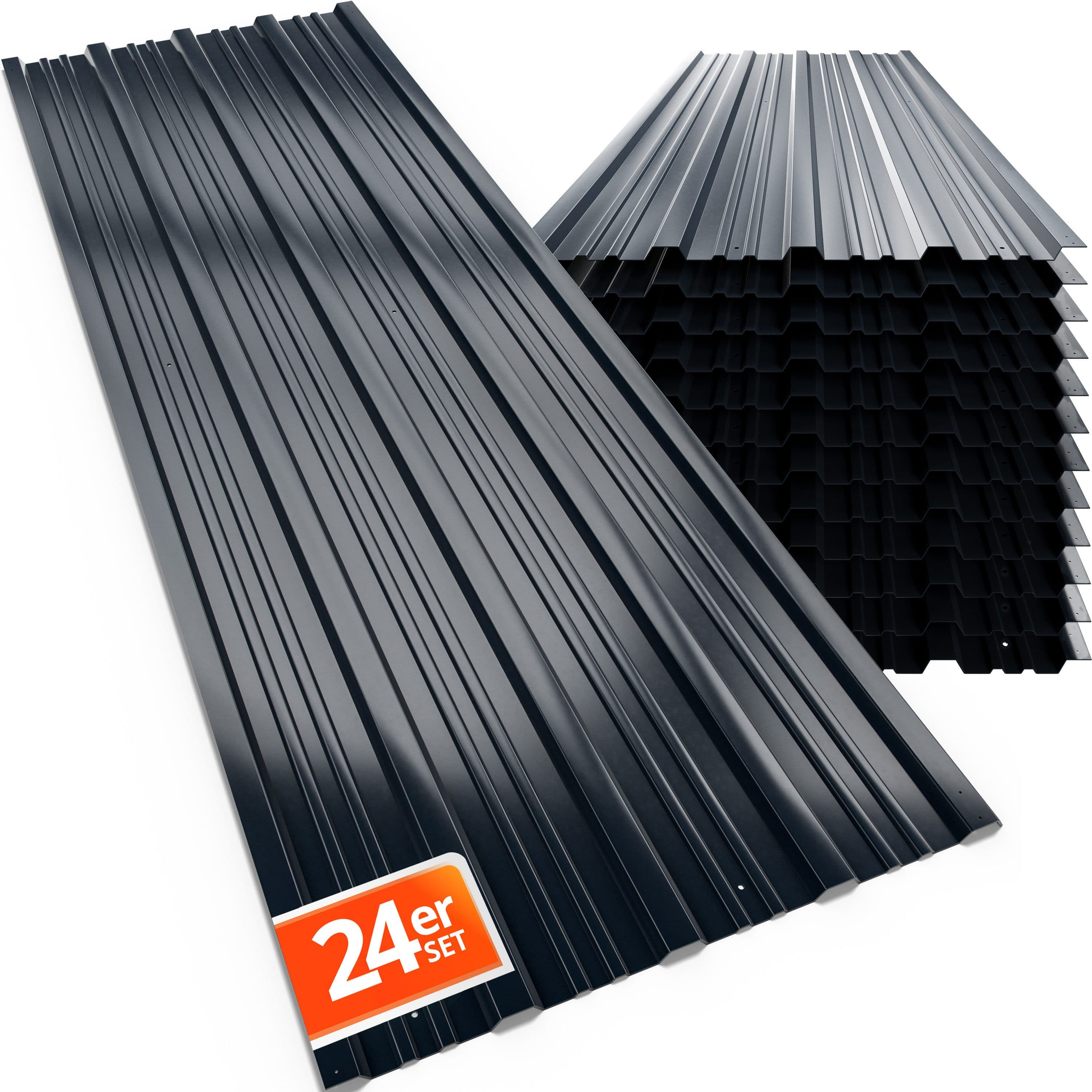Gardebruk 24x Trapezblech 129x46cm verzinkt grün/anthrazit - Bild 2
