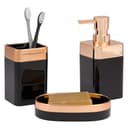 bremermann Badaccessoire-Set 3-tlg. Schwarz/Roségold Kunststoff Bild 2