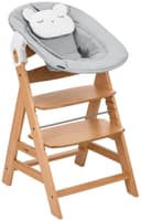Hauck Hochstuhl Alpha Newborn Set Pre mit Aufsatz Grau/Buche Bild 2