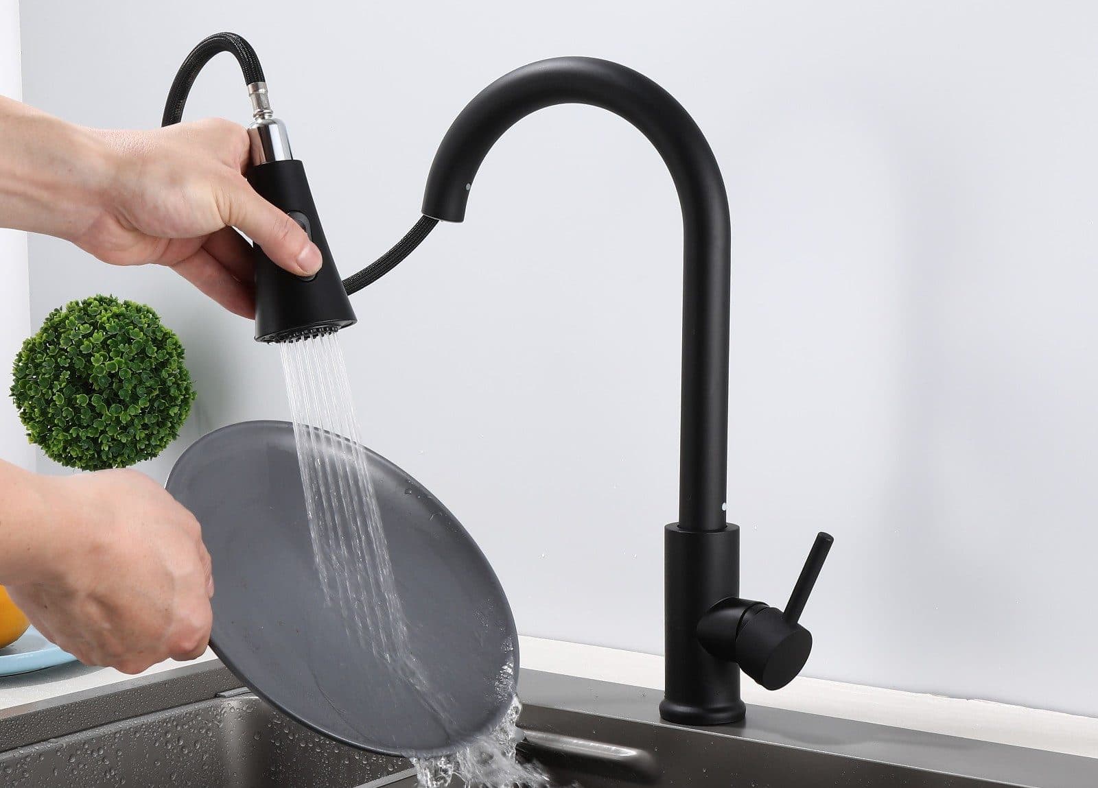 inter Küchenarmatur 360° Wasserhahn Schwarz GMF801 - Bild 2