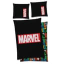 BERONAGE Jugendbettwäsche Marvel Logo Schwarz 135x200 cm Bild 2