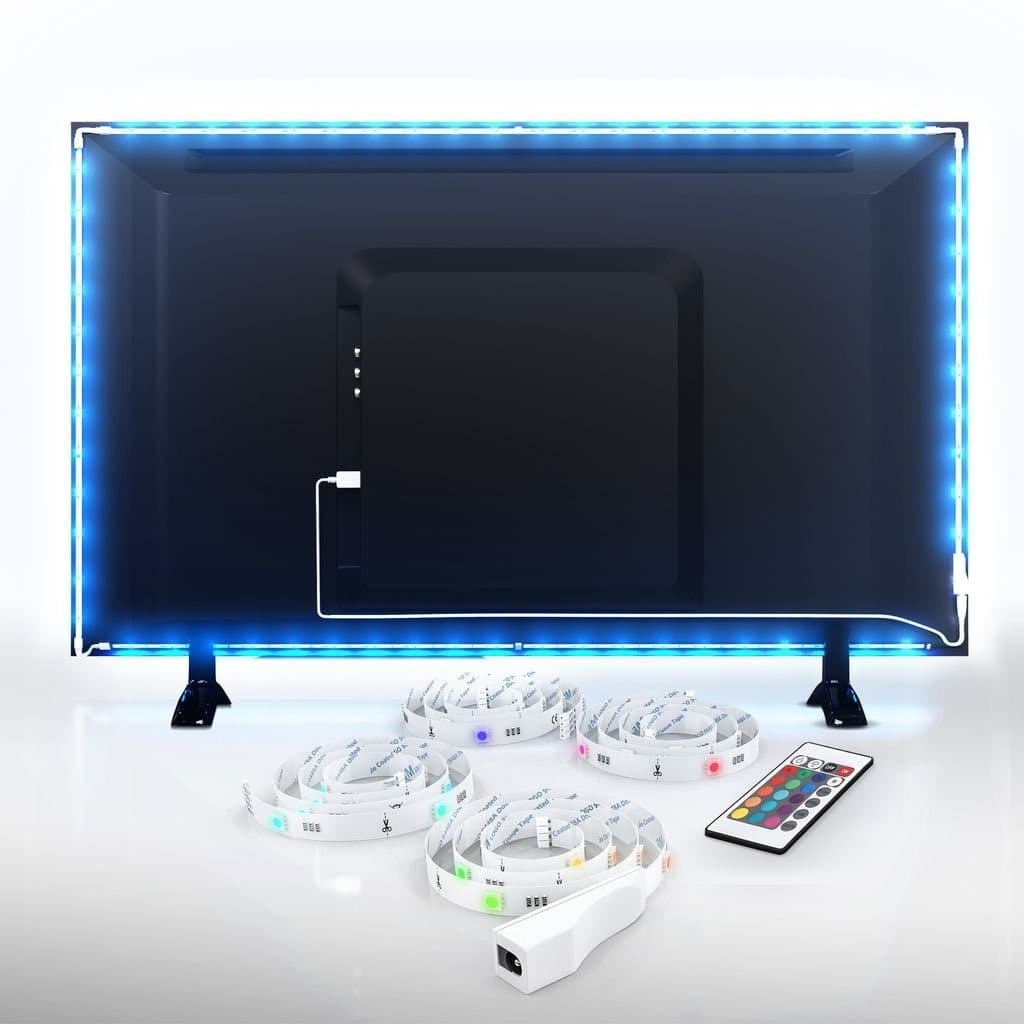B.K.Licht LED TV Hintergrundbeleuchtung Schwarz USB Dimmbar 40-60 Zoll - Bild 2