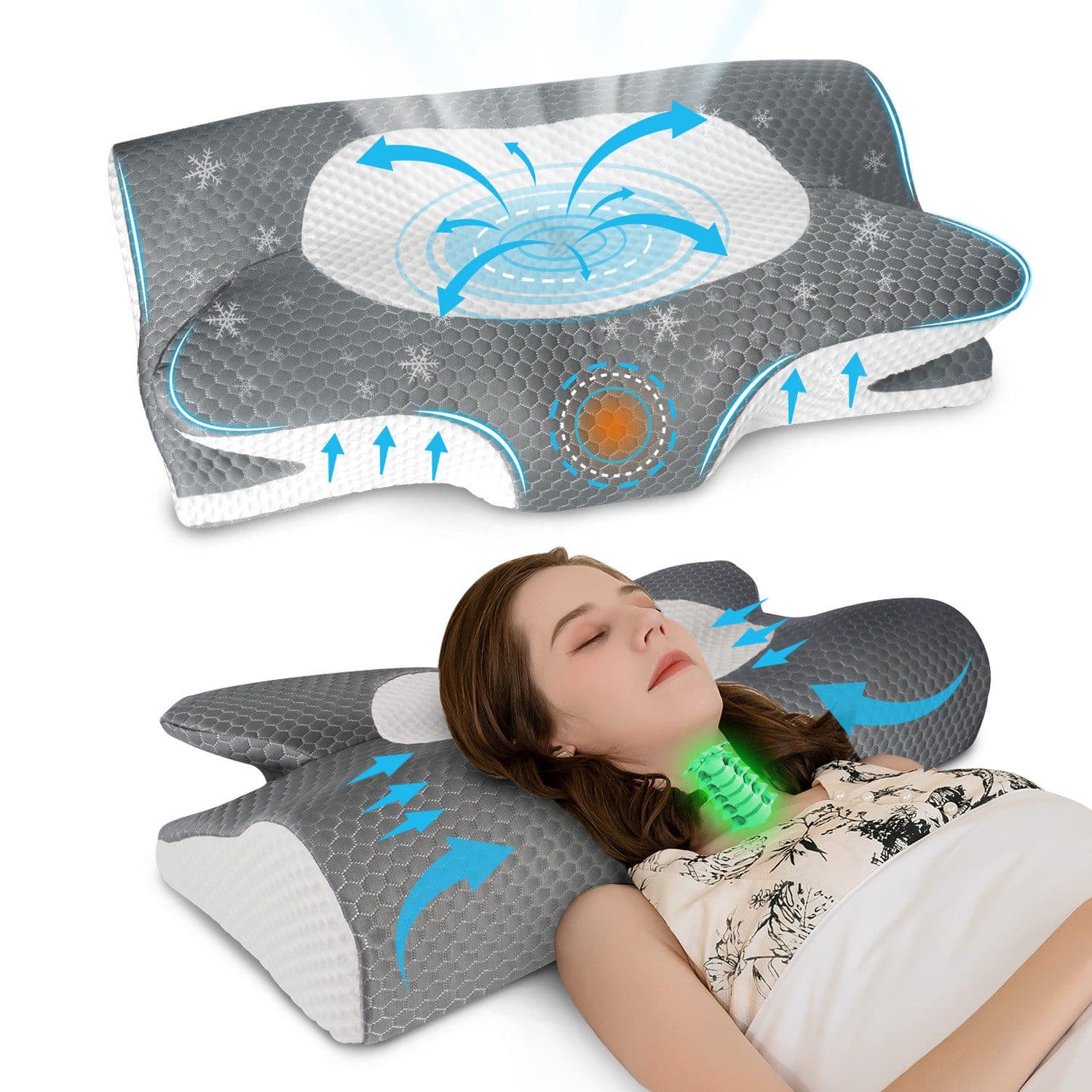 Esun Kopfkissen Memory Foam Nackenstützkissen Seitenschläfer - Bild 2