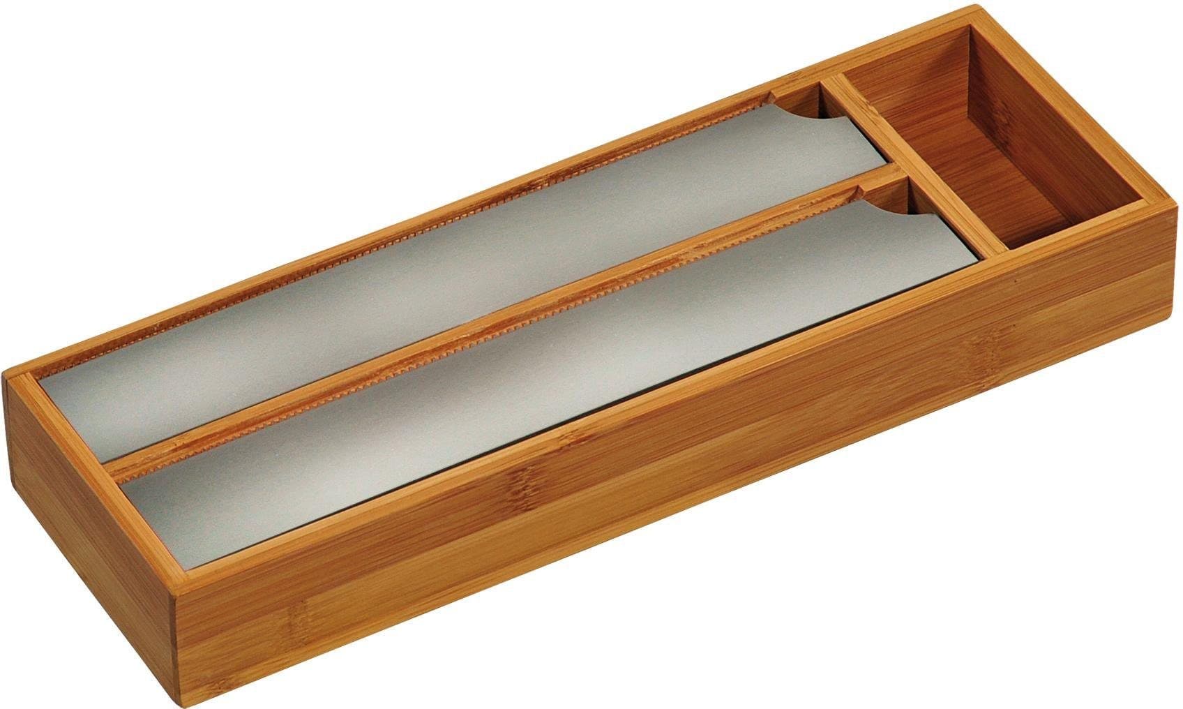 KESPER Folienspender Bambus Beige mit Edelstahl-Deckel - Bild 2