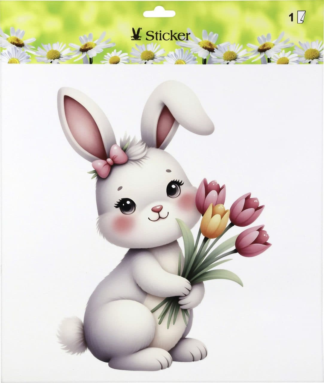 Rodermund Osterdeko Fensterbild Osterhase Bunt 30,5 cm