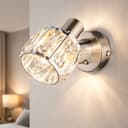 GLOBO LIGHTING LED Wandleuchte mit Kristall-Strahler, Chrom, Warmweiß Bild 2