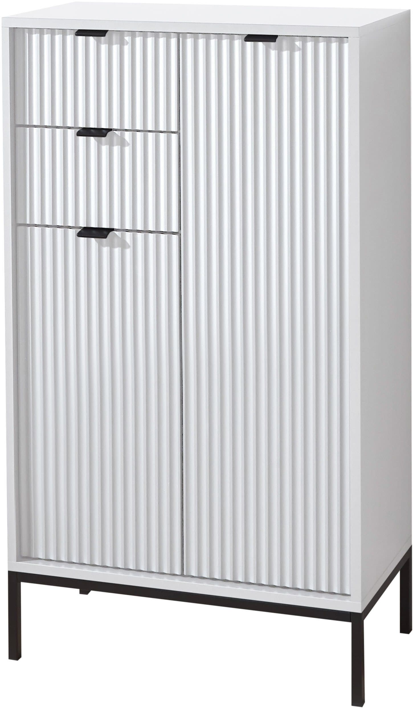 BASIC by Balculina Lucera Midischrank weiß matt 60x106x32 - Bild 2