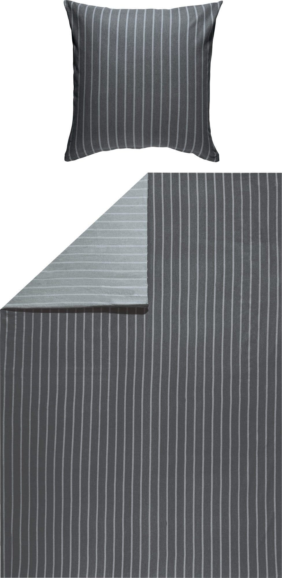 LOOKS by Wolfgang Joop Bettwäsche Baumwolle Streifen Grau/Silber - Bild 2