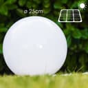 hofstein Kugelleuchte Solar 25 cm Edelstahl Weiß Außen Bild 2