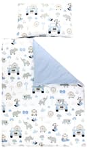 TupTam Kinderbettwäsche Wendebettwäsche Gemustert 2-Teilig Baumwolle Blau Bild 2