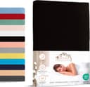 Livessa Spannbettlaken 100% Baumwolle Schwarz Bild 2