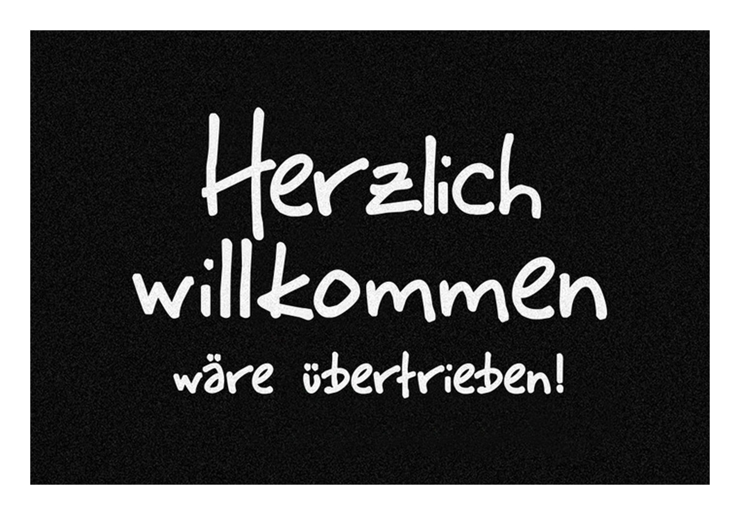 Rockbites Fußmatte Türmatte Herzlich Willkommen Schwarz