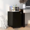 Vinsetto Rollcontainer Aktenschrank 3 Schubladen Schwarz Stahl Bild 2