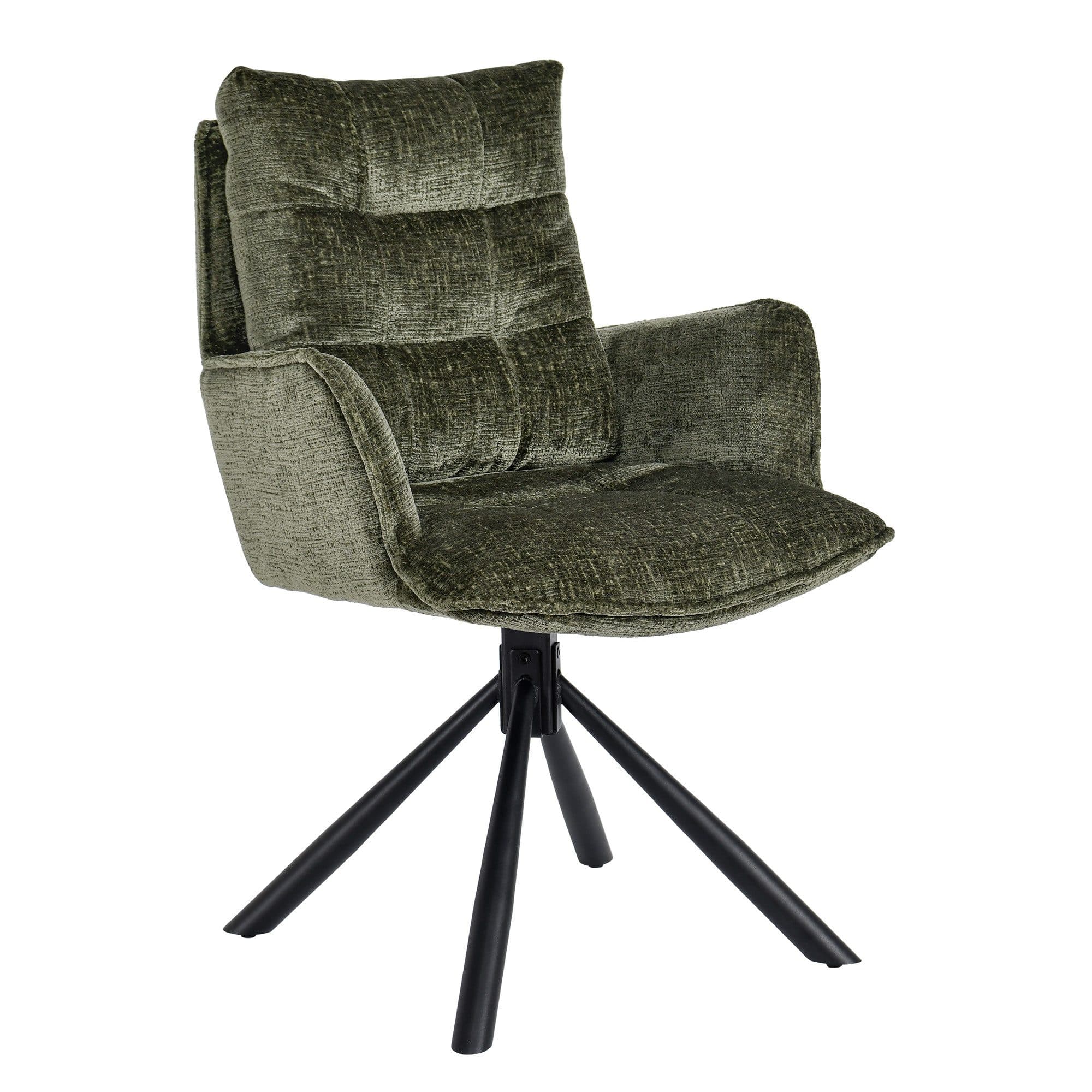 Duhome Esszimmerstuhl 8610A Grün 360° drehbar Chenille - Bild 2