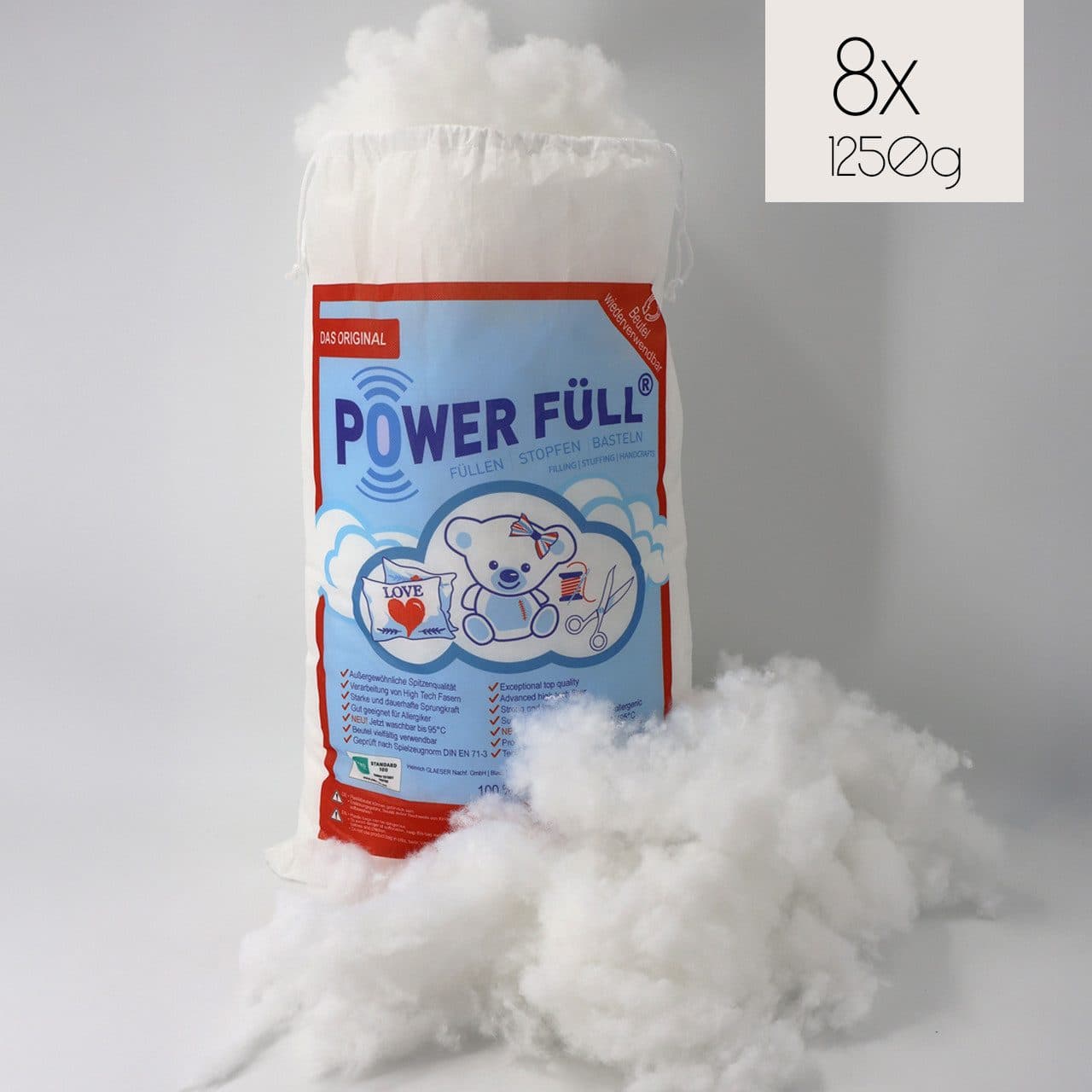 POWER FÜLL Kissenfüllung Füllwatte 10 kg Weiß Polyester - Bild 2