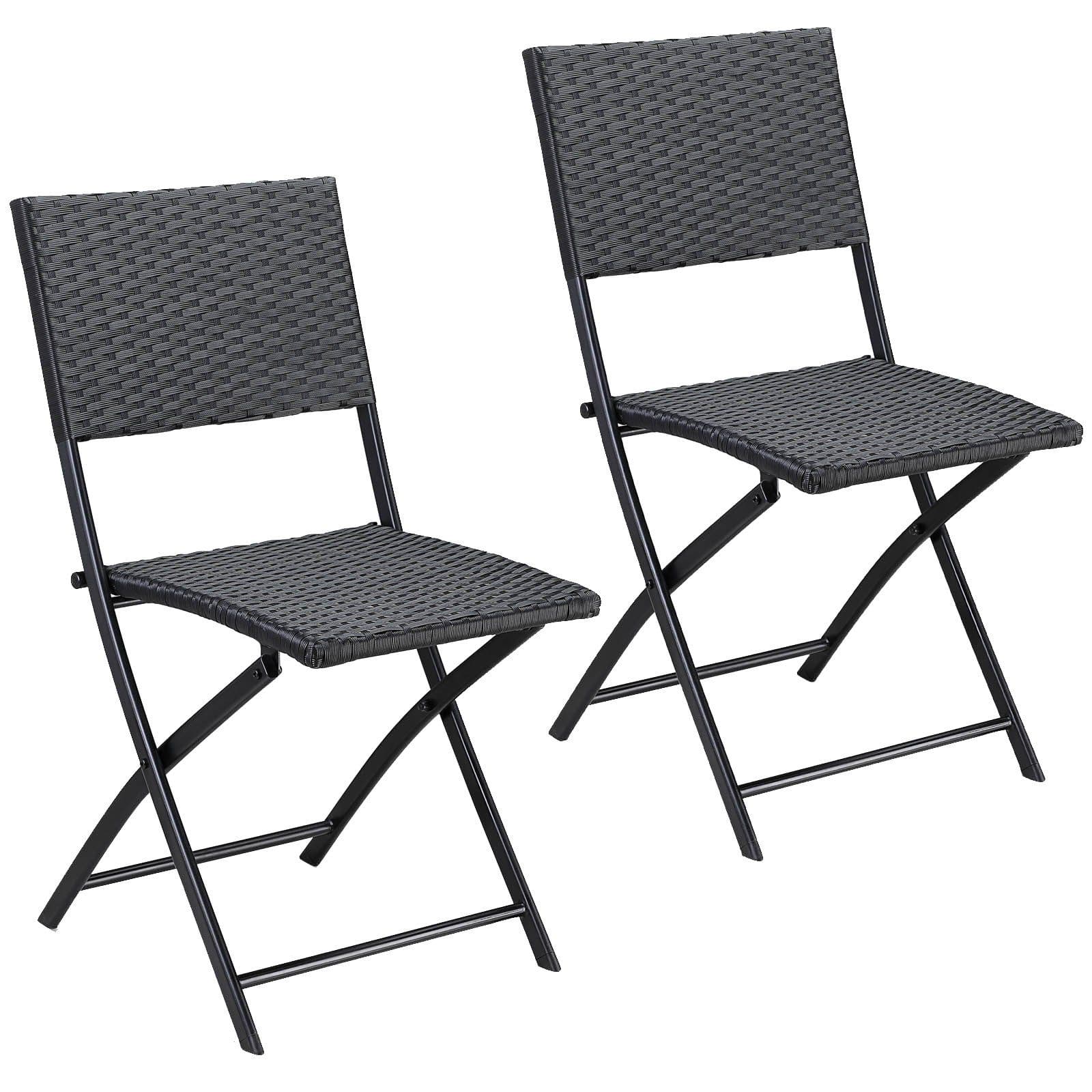 Casaria Klappstuhl Rom 2er Set Polyrattan Klappbar 120kg - Bild 2