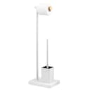 bremermann WC-Garnitur 2in1 Stand-WC-Rollenhalter weiß/Bambus Bild 2