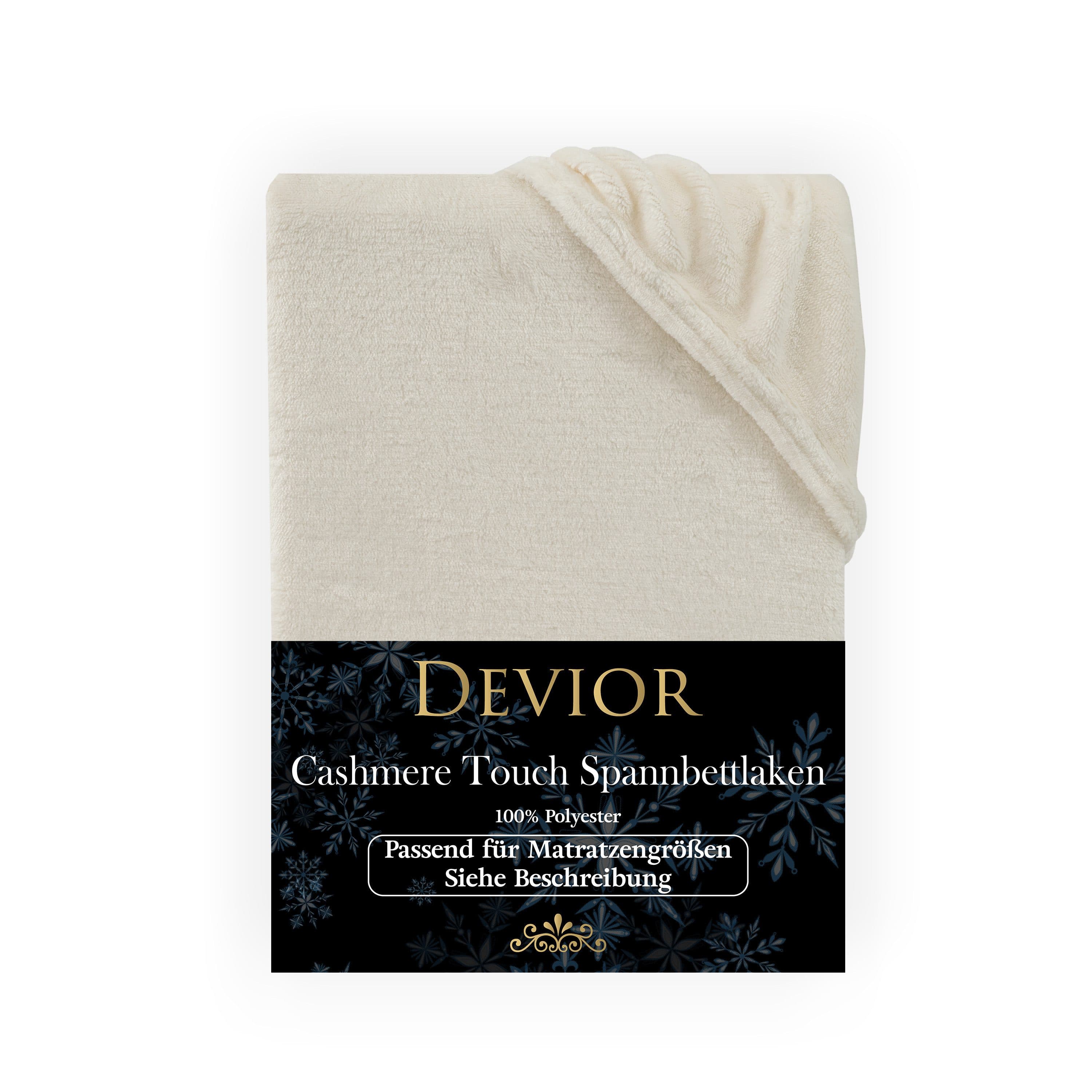 Devior Spannbettlaken Nicki-Plüsch Cashmere-Touch Beige 190g/m² - Bild 2