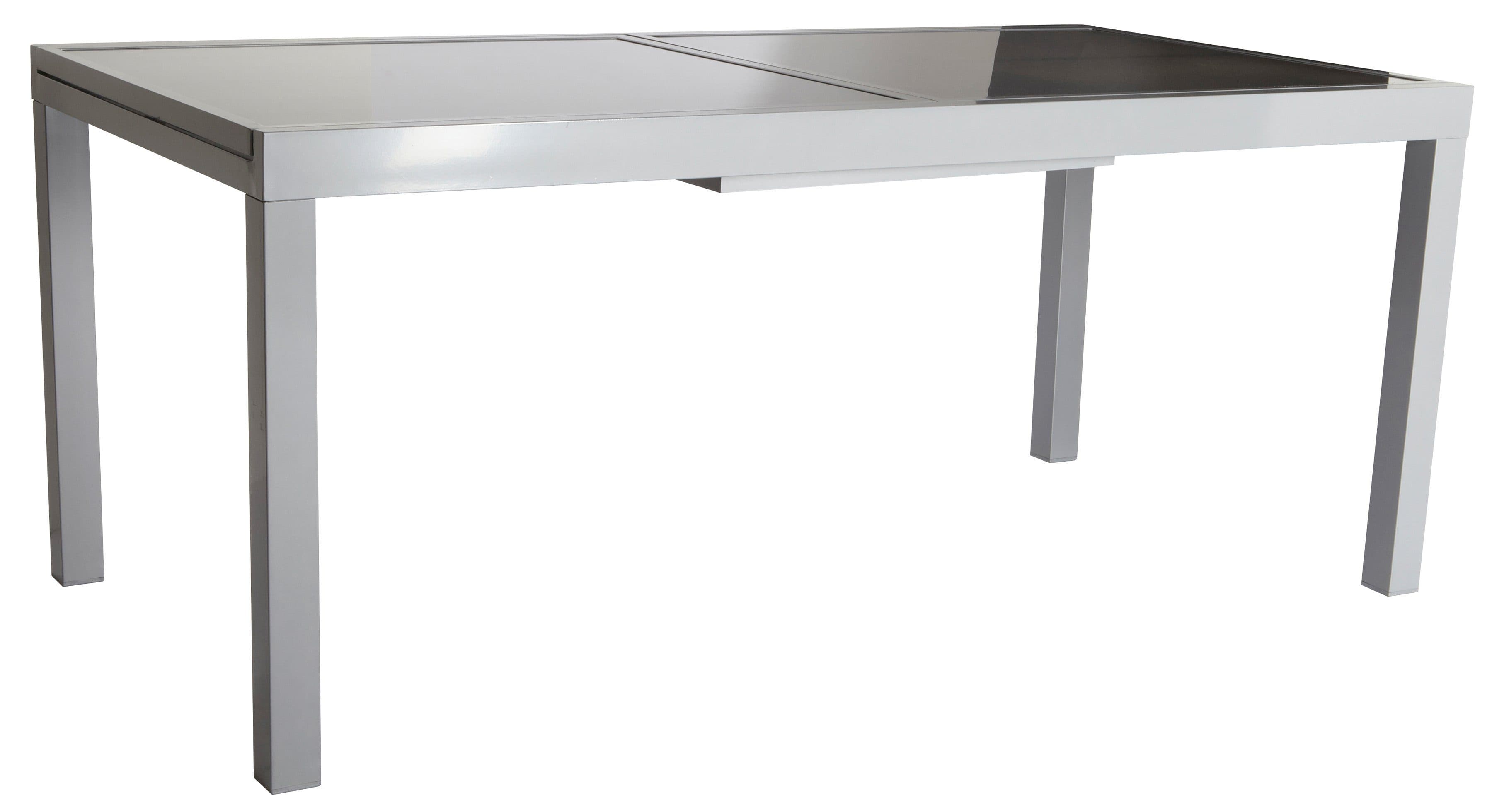 MERXX Amalfi Gartentisch Hellgrau Ausziehbar Glas Aluminium - Bild 2