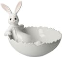 GOEBEL Osterhase Figur Hase mit Schale Snow White Weiß Porzellan Bild 2