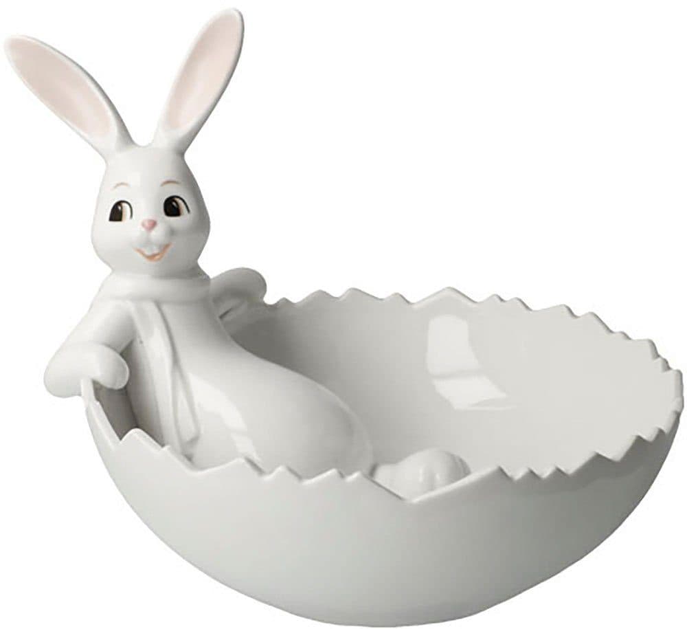GOEBEL Osterhase Figur Hase mit Schale Snow White Weiß Porzellan - Bild 2