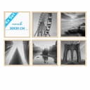 PHOTOLINI Bilderrahmen Set 6er quadratisch MDF Natur Bild 2