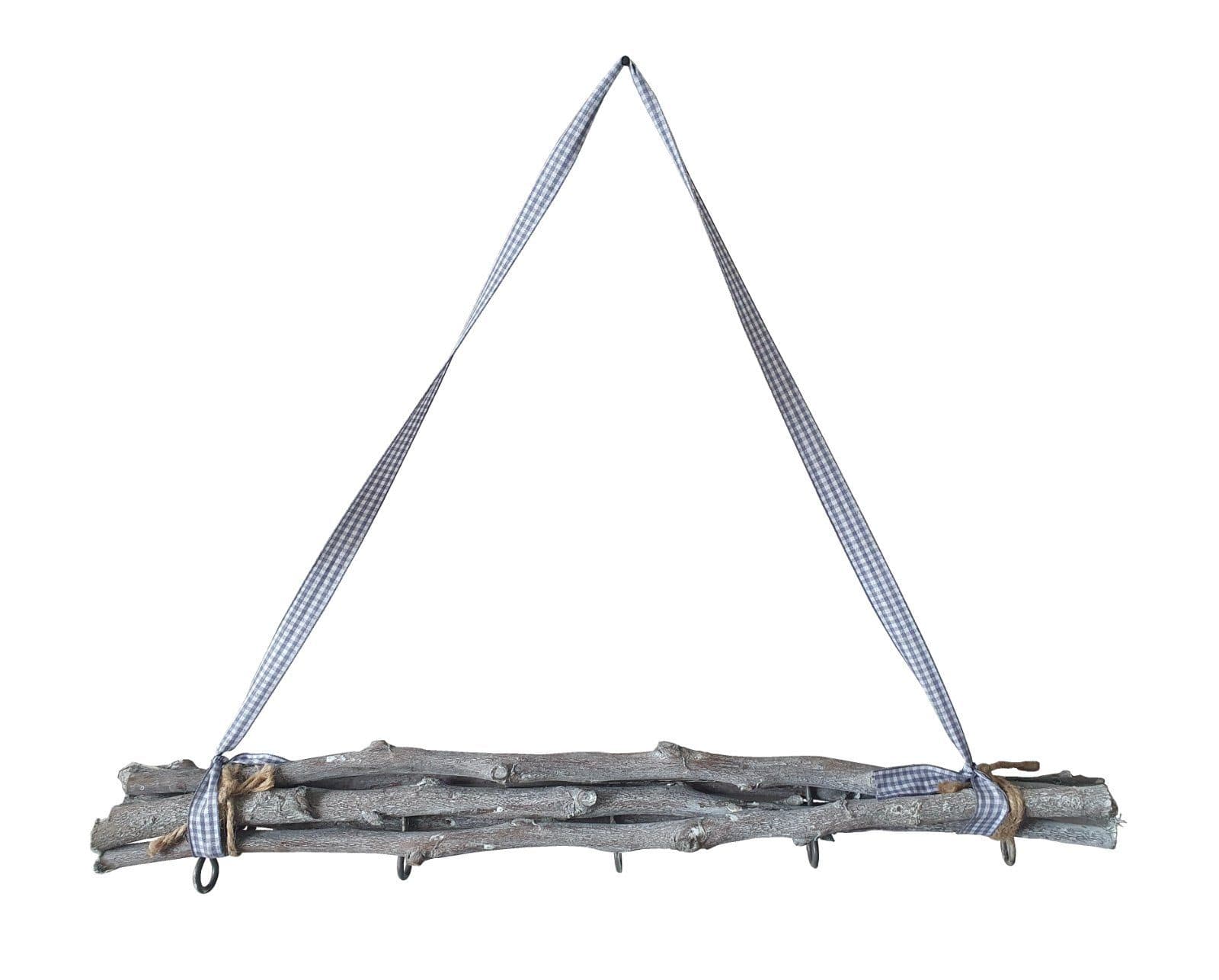 Meinposten Fensterhänger Dekozweige Grau Shabby Stil 50 cm